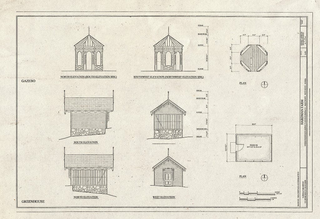 Blueprint HABS GA-2363 (Sheet 9 of 30) - Hardman Farm, Intersection of State Highway 75 & State Highway 11, Helen, White County, GA