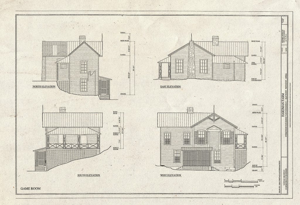 Blueprint HABS GA-2363 (Sheet 12 of 30) - Hardman Farm, Intersection of State Highway 75 & State Highway 11, Helen, White County, GA