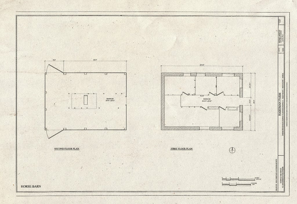 Blueprint HABS GA-2363 (Sheet 16 of 30) - Hardman Farm, Intersection of State Highway 75 & State Highway 11, Helen, White County, GA