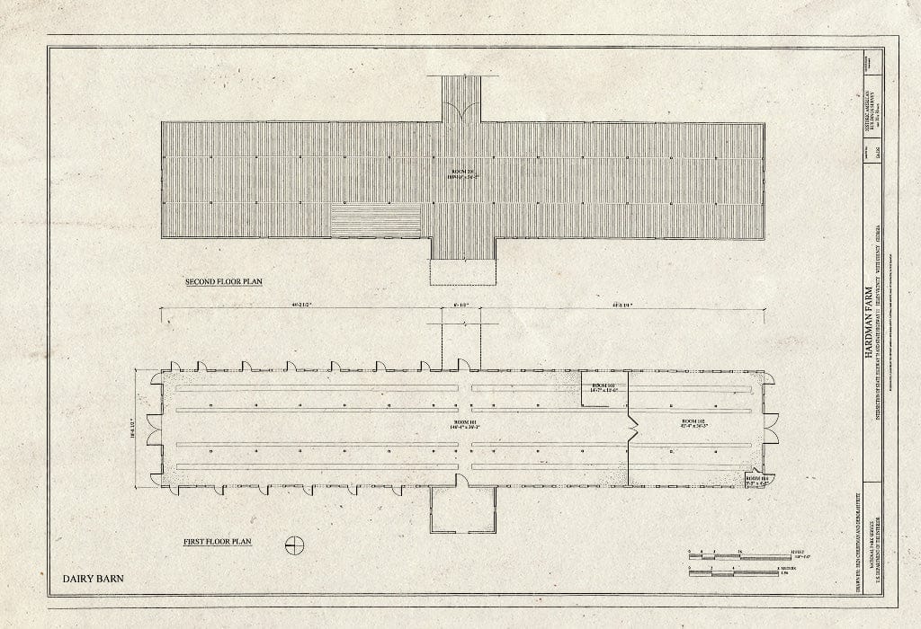 Blueprint HABS GA-2363 (Sheet 20 of 30) - Hardman Farm, Intersection of State Highway 75 & State Highway 11, Helen, White County, GA