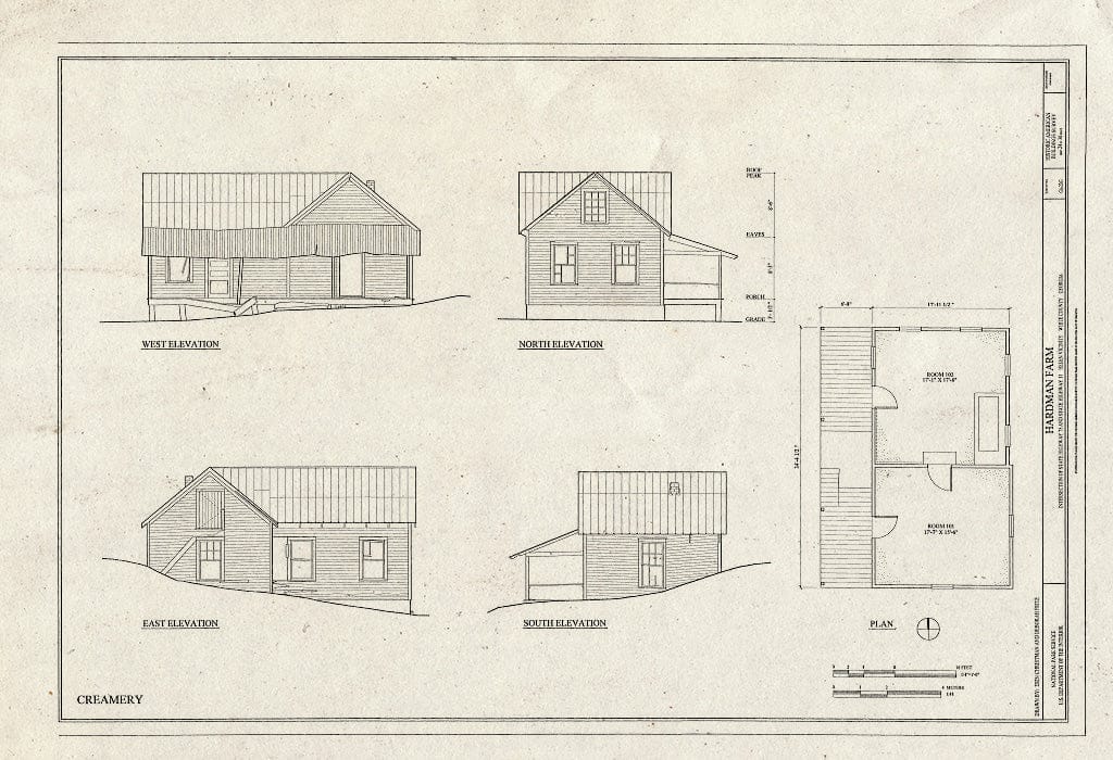 Blueprint HABS GA-2363 (Sheet 24 of 30) - Hardman Farm, Intersection of State Highway 75 & State Highway 11, Helen, White County, GA