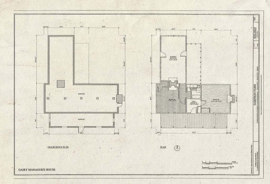 Blueprint HABS GA-2363 (Sheet 25 of 30) - Hardman Farm, Intersection of State Highway 75 & State Highway 11, Helen, White County, GA