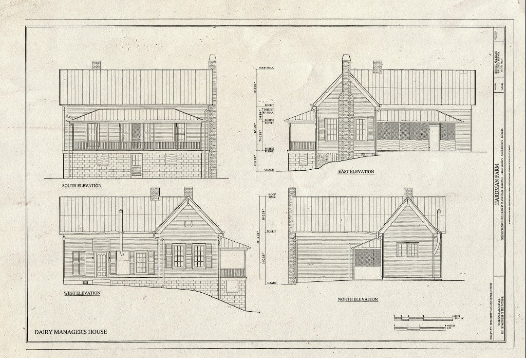 Blueprint HABS GA-2363 (Sheet 26 of 30) - Hardman Farm, Intersection of State Highway 75 & State Highway 11, Helen, White County, GA