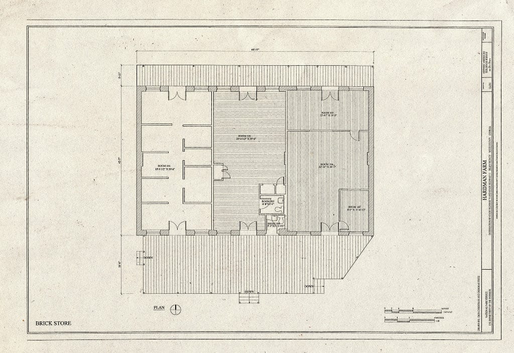 Blueprint HABS GA-2363 (Sheet 28 of 30) - Hardman Farm, Intersection of State Highway 75 & State Highway 11, Helen, White County, GA