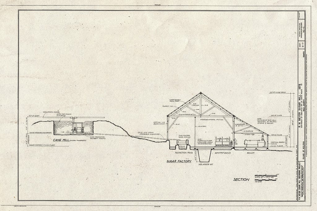 Blueprint HAER HI,5-KALPU,1- (Sheet 3 of 7) - R. W. Meyer Sugar Mill, State Route 47, Kualapuu, Maui County, HI