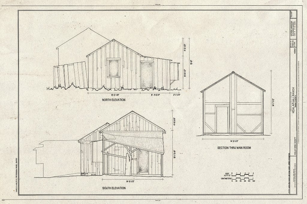 Blueprint HABS HI,1-KAIKO.V,1- (Sheet 4 of 10) - Kealapuali Ranch, Kailua, Hawaii County, HI