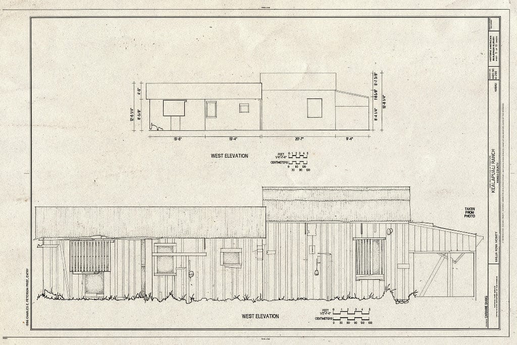 Blueprint HABS HI,1-KAIKO.V,1- (Sheet 5 of 10) - Kealapuali Ranch, Kailua, Hawaii County, HI