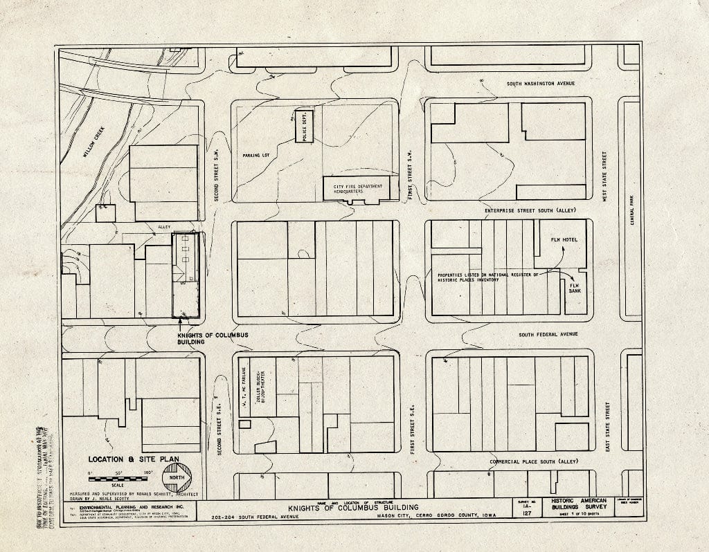 Blueprint HABS Iowa,17-MASCIT,6- (Sheet 1 of 10) - Knights of Columbus Building, 202-204 South Federal Avenue, Mason City, Cerro Gordo County, IA