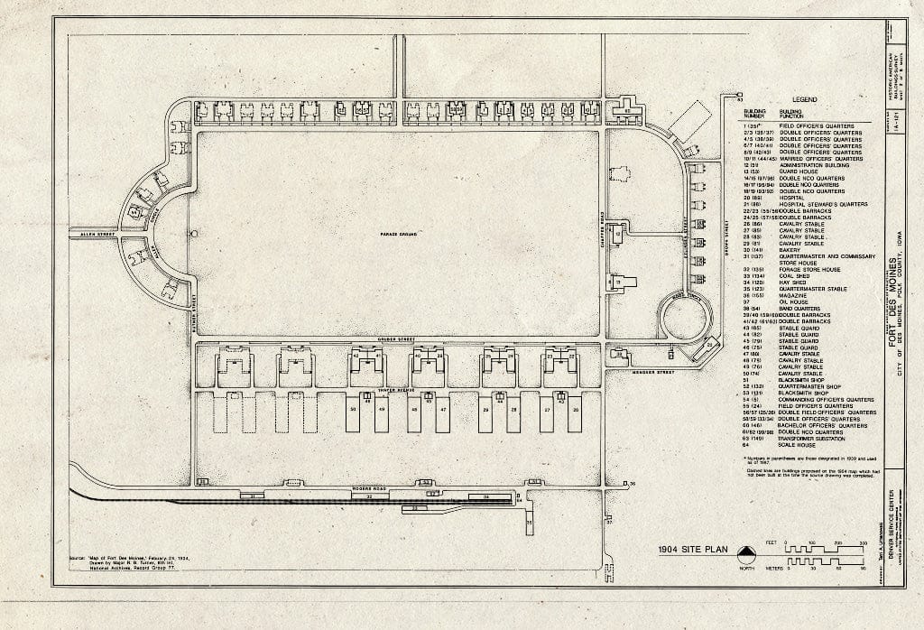 Blueprint HABS Iowa,77-Desmo,24- (Sheet 2 of 6) - Fort Des Moines Historic Complex, Des Moines, Polk County, IA