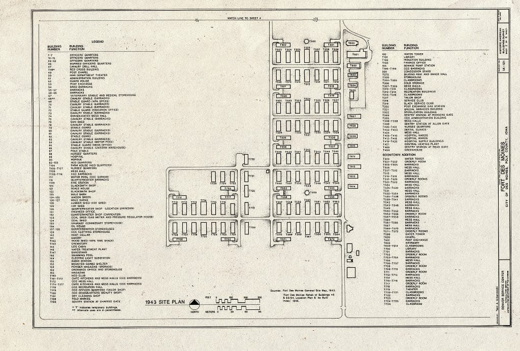 Blueprint HABS Iowa,77-Desmo,24- (Sheet 5 of 6) - Fort Des Moines Historic Complex, Des Moines, Polk County, IA
