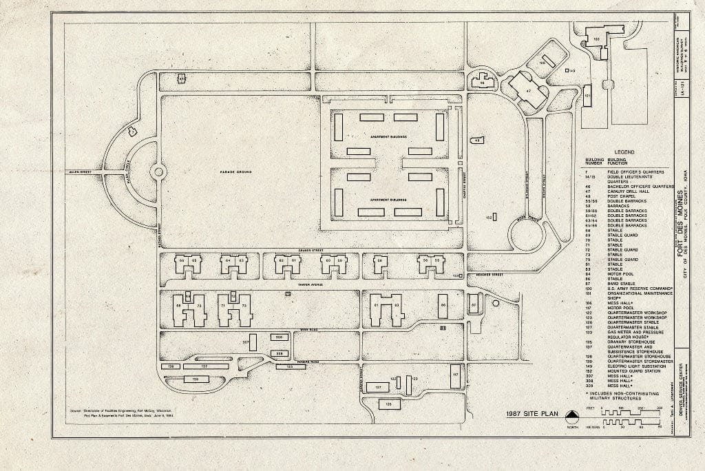 Blueprint HABS Iowa,77-Desmo,24- (Sheet 6 of 6) - Fort Des Moines Historic Complex, Des Moines, Polk County, IA