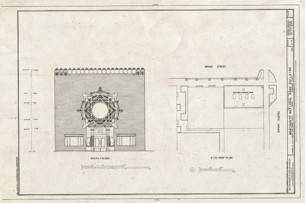 Blueprint HABS Iowa,79-GRIN,1- (Sheet 2 of 10) - Merchants' National Bank, Northwest Corner of Fourth Avenue & Broad Street, Grinnell, Poweshiek County, IA