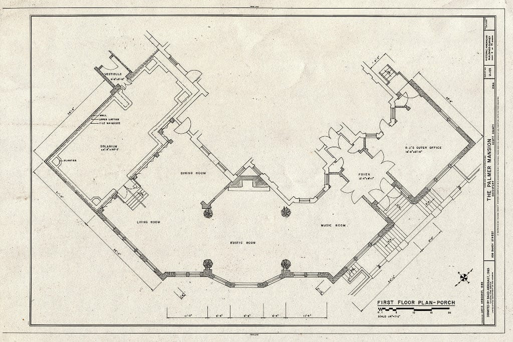 Blueprint HABS Iowa,82-DAVPO,7- (Sheet 4 of 13) - Palmer Mansion, 808 Brady Street, Davenport, Scott County, IA