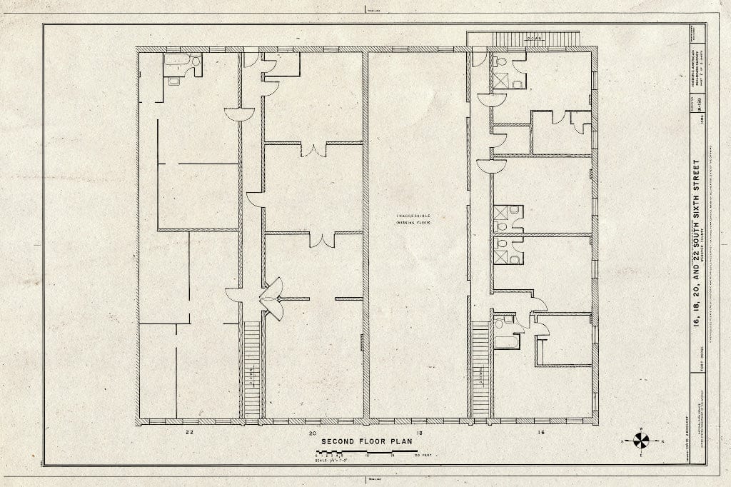 Blueprint HABS Iowa,94-FTDO,4- (Sheet 2 of 2) - 16-22 South Sixth Street (Commercial), Fort Dodge, Webster County, IA