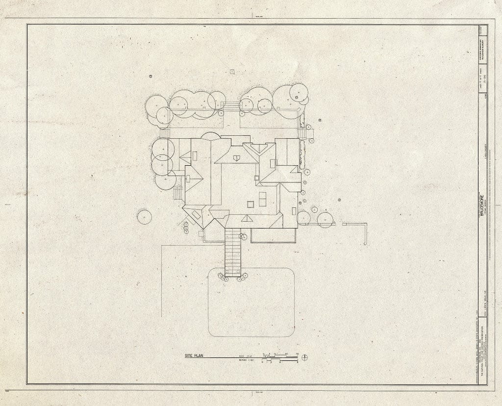 Blueprint HABS Iowa,57-CEDRA,2- (Sheet 2 of 11) - Brucemore, 2160 Linden Drive, Southeast, Cedar Rapids, Linn County, IA