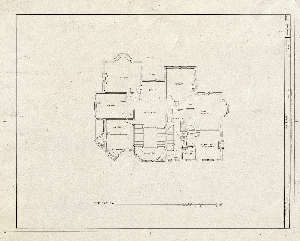 Blueprint HABS Iowa,57-CEDRA,2- (Sheet 6 of 11) - Brucemore, 2160 Linden Drive, Southeast, Cedar Rapids, Linn County, IA