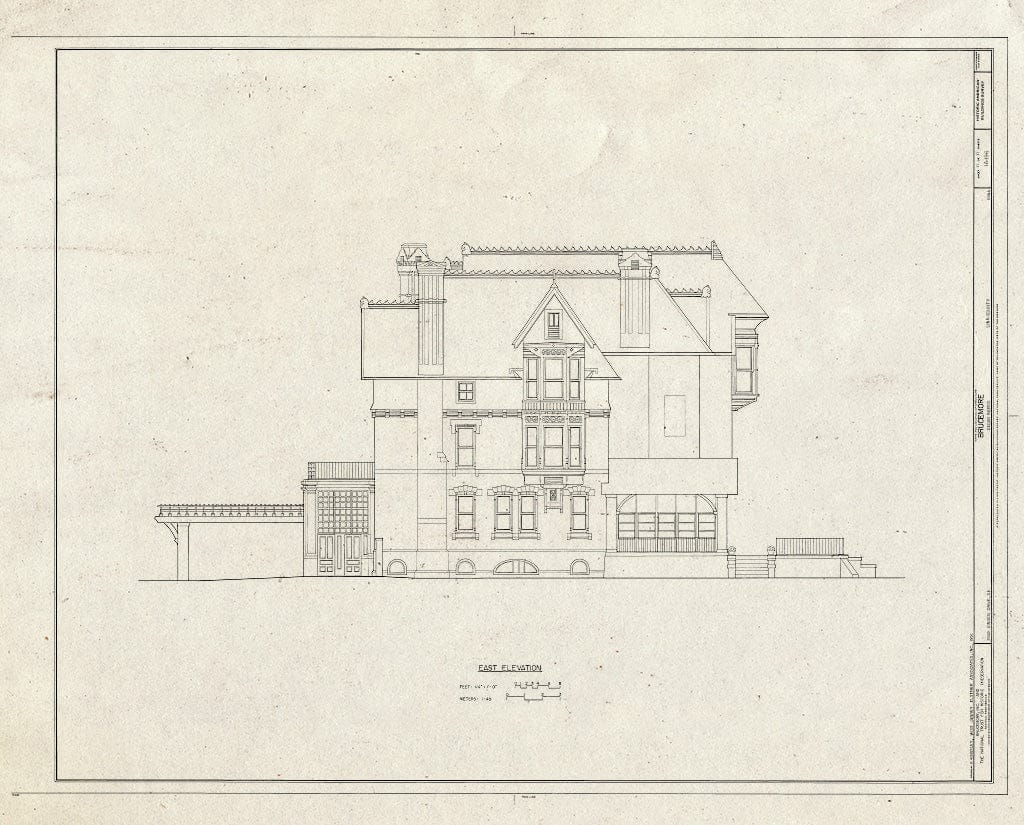 Blueprint HABS Iowa,57-CEDRA,2- (Sheet 11 of 11) - Brucemore, 2160 Linden Drive, Southeast, Cedar Rapids, Linn County, IA