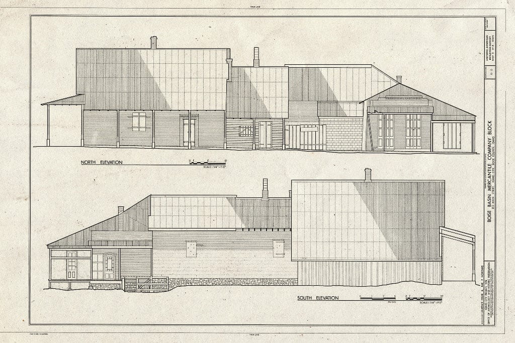 Blueprint HABS ID,8-IDCI,8- (Sheet 5 of 6) - Boise Basin Mercantile Company Block, Main & Commercial Streets, Idaho City, Boise County, ID