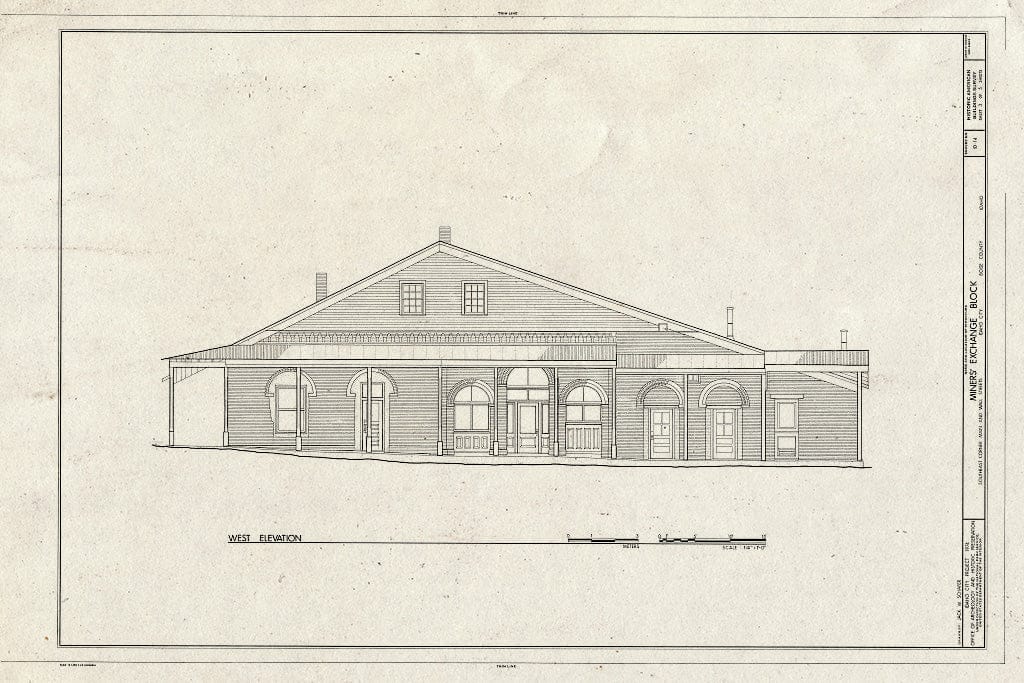 Blueprint HABS ID,8-IDCI,9- (Sheet 3 of 5) - Miners' Exchange Block, Main & Wall Streets, Idaho City, Boise County, ID