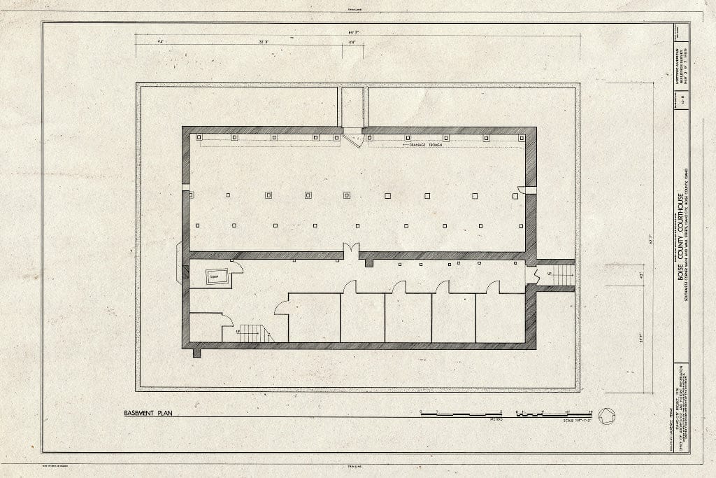 Blueprint HABS ID,8-IDCI,6- (Sheet 2 of 7) - Boise County Courthouse, Northeast Corner, Main & Wall Streets, Idaho City, Boise County, ID