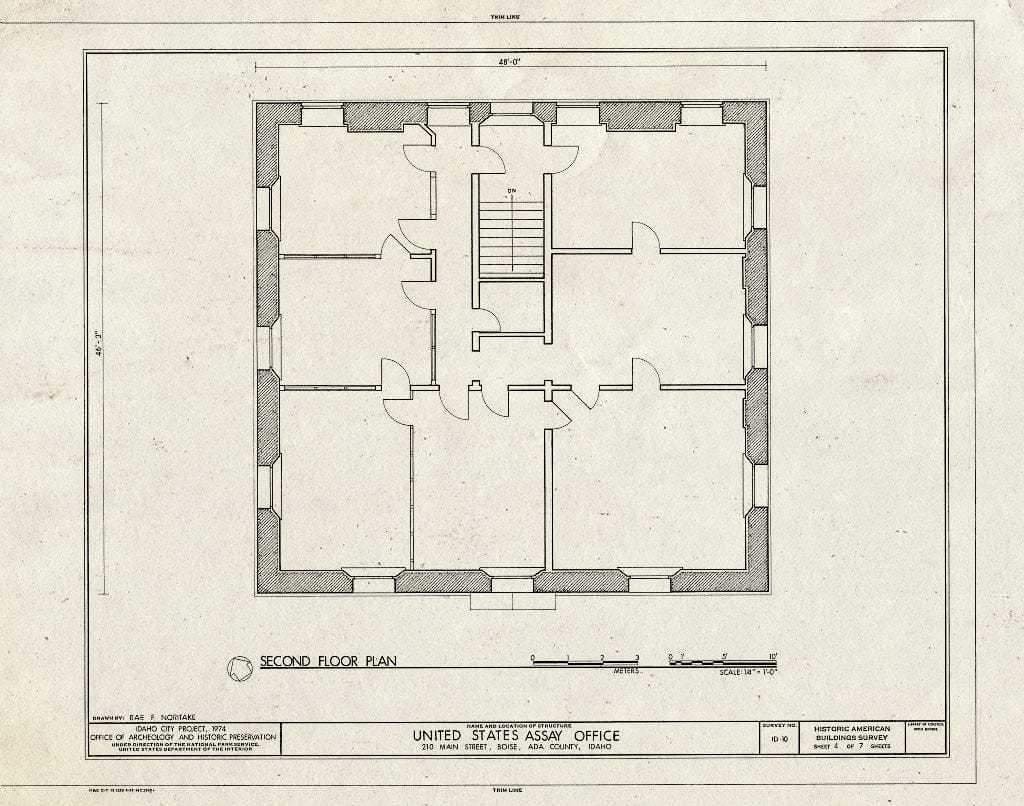 Blueprint HABS ID,1-Boise,20- (Sheet 4 of 7) - U. S. Assay Office, 210 Main Street, Boise, Ada County, ID