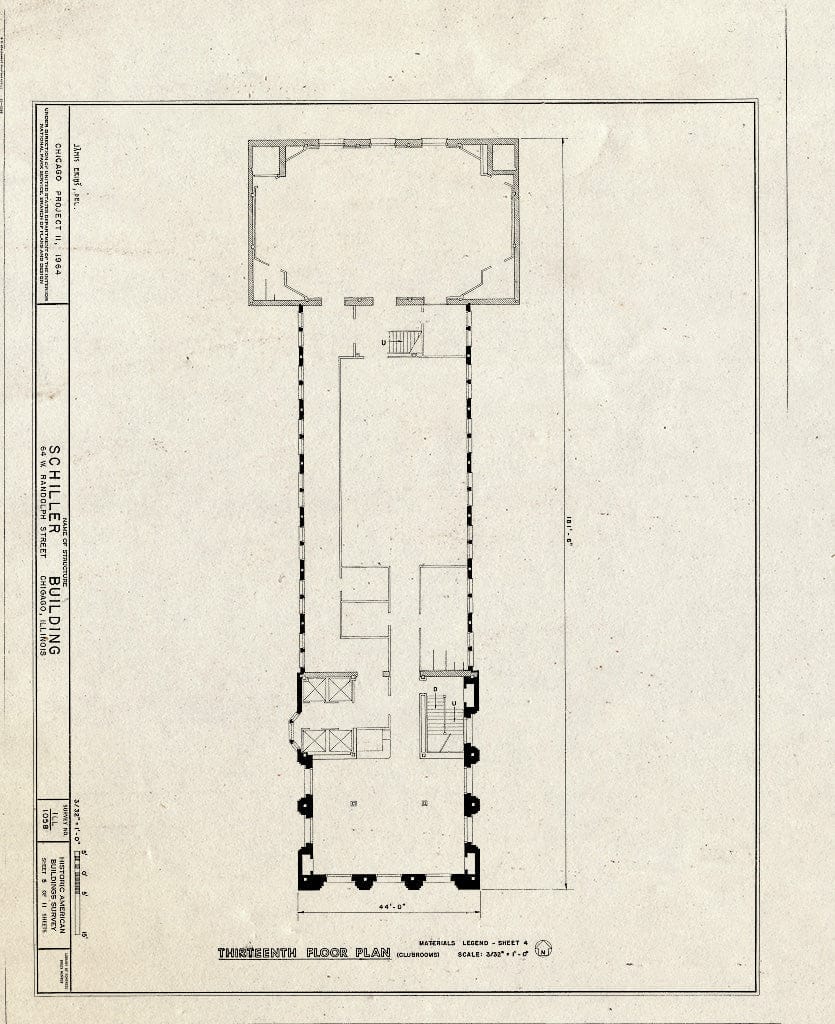 Blueprint HABS Ill,16-CHIG,60- (Sheet 5 of 11) - Schiller Building, 64 West Randolph Street, Chicago, Cook County, IL
