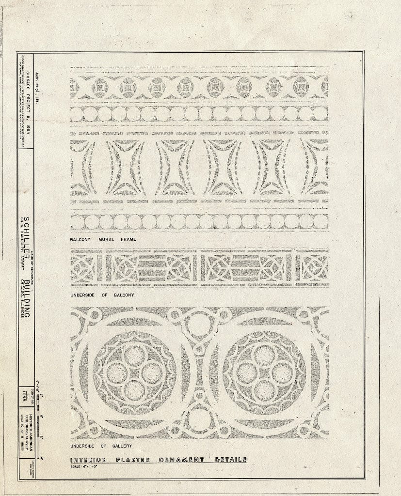 Blueprint HABS Ill,16-CHIG,60- (Sheet 10 of 11) - Schiller Building, 64 West Randolph Street, Chicago, Cook County, IL