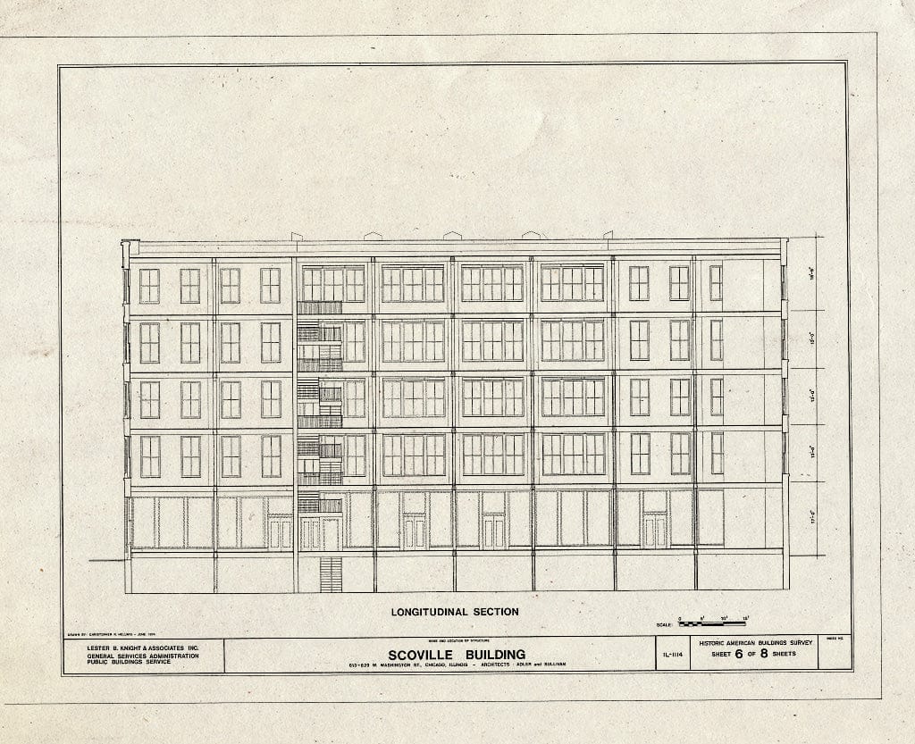 Blueprint HABS Ill,16-CHIG,91- (Sheet 6 of 8) - Scoville Building, 619-631 West Washington Street, Chicago, Cook County, IL