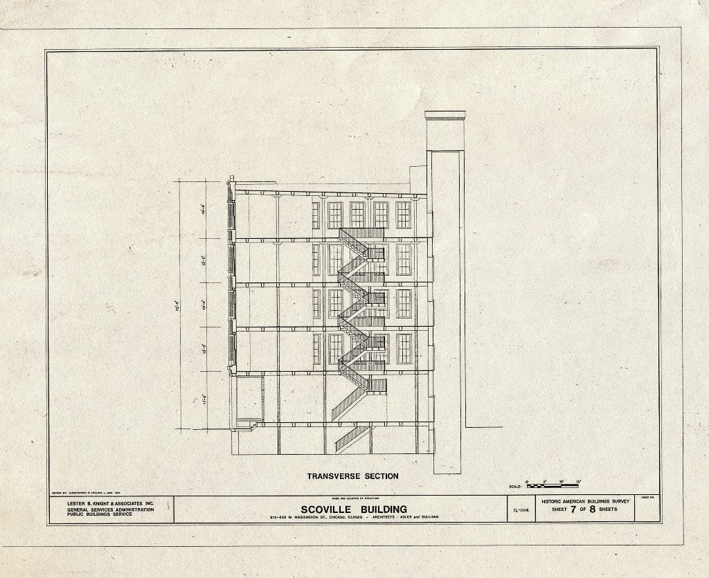 Blueprint HABS Ill,16-CHIG,91- (Sheet 7 of 8) - Scoville Building, 619-631 West Washington Street, Chicago, Cook County, IL