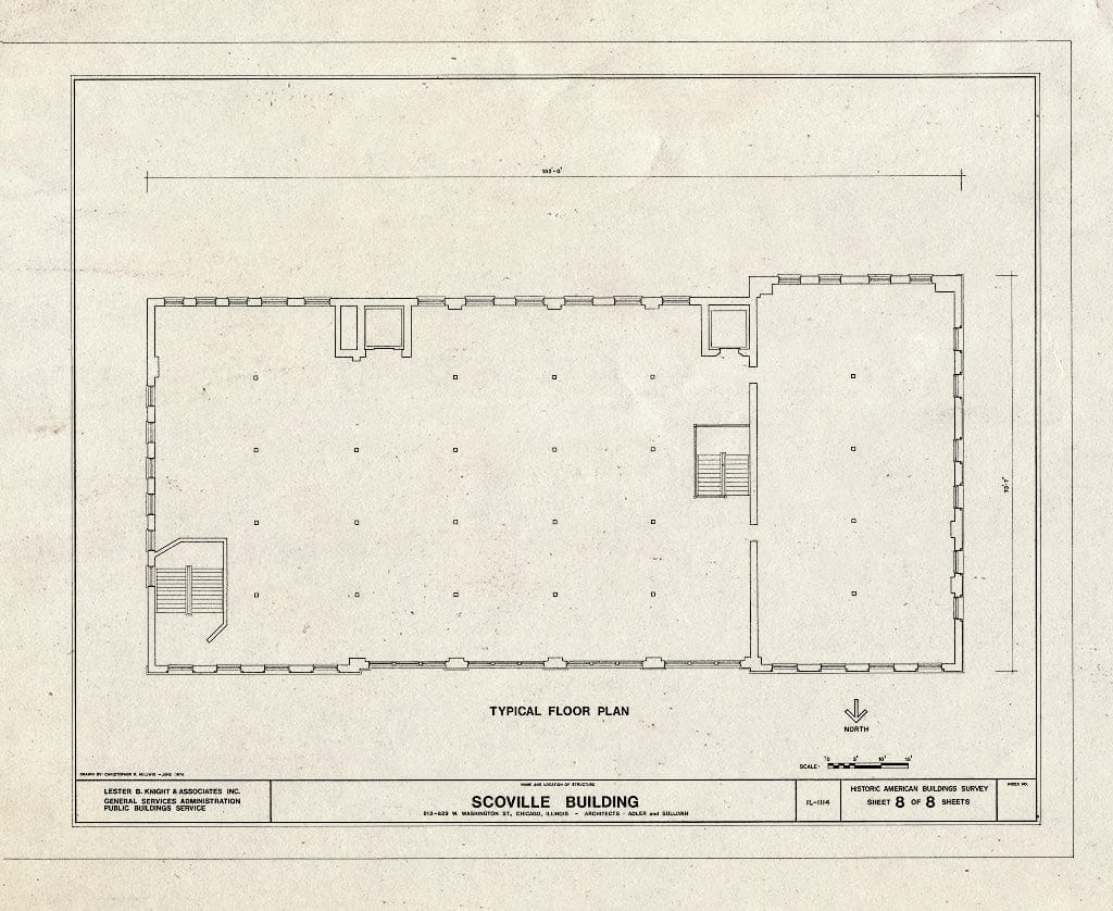 Blueprint HABS Ill,16-CHIG,91- (Sheet 8 of 8) - Scoville Building, 619-631 West Washington Street, Chicago, Cook County, IL
