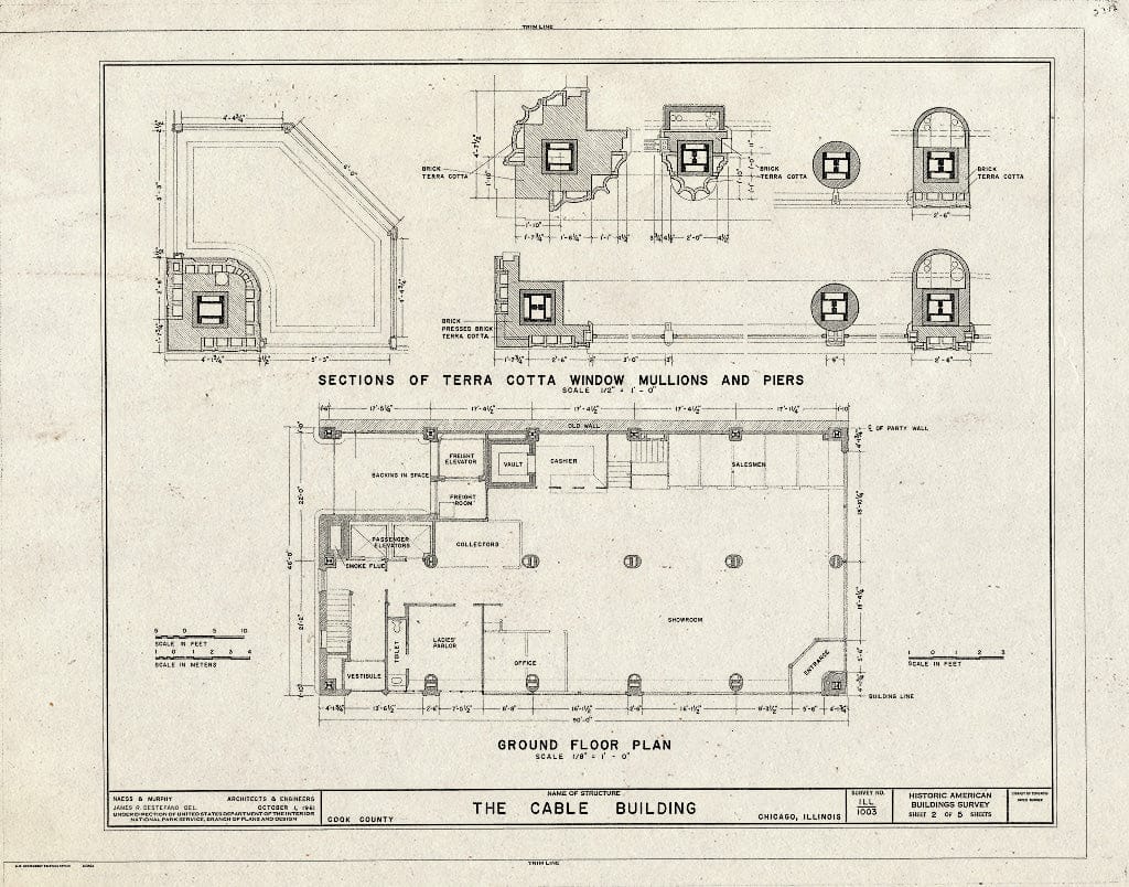 Blueprint HABS Ill,16-CHIG,8- (Sheet 2 of 5) - Cable Building, 57 East Jackson Boulevard, Chicago, Cook County, IL
