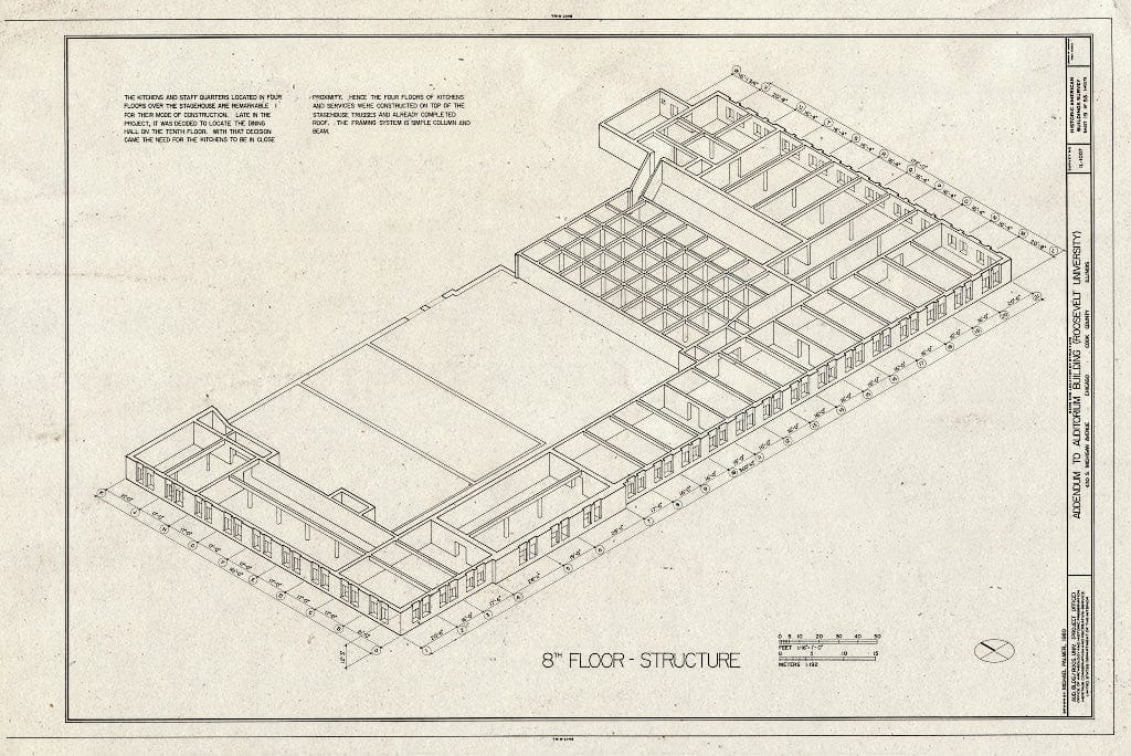 Blueprint HABS Ill,16-CHIG,39- (Sheet 19 of 53) - Auditorium Building, 430 South Michigan Avenue, Chicago, Cook County, IL