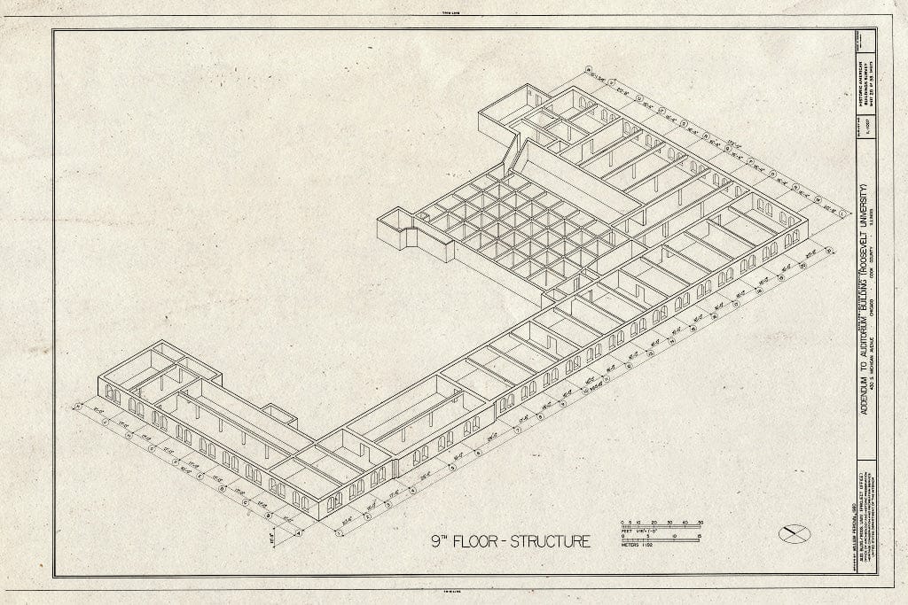 Blueprint HABS Ill,16-CHIG,39- (Sheet 20 of 53) - Auditorium Building, 430 South Michigan Avenue, Chicago, Cook County, IL