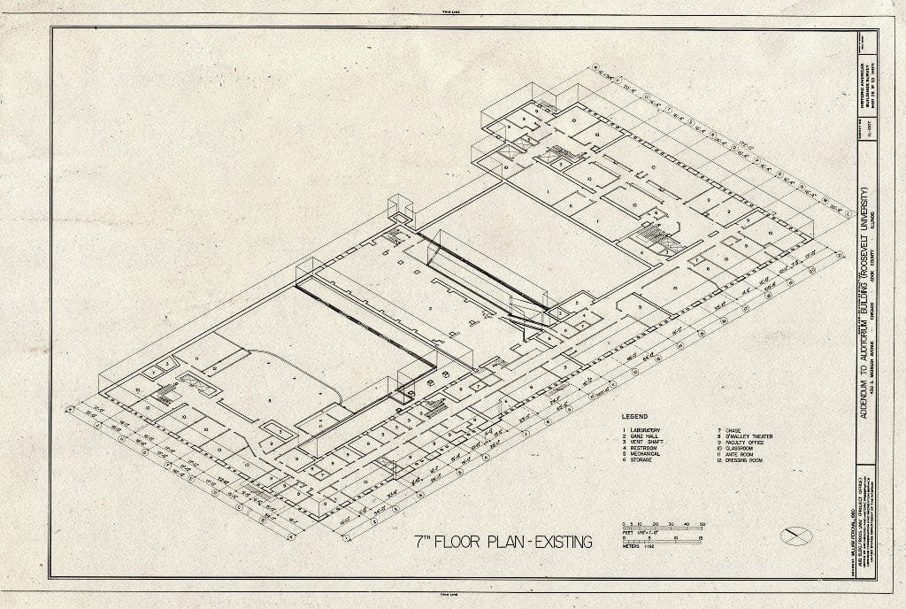 Blueprint HABS Ill,16-CHIG,39- (Sheet 28 of 53) - Auditorium Building, 430 South Michigan Avenue, Chicago, Cook County, IL
