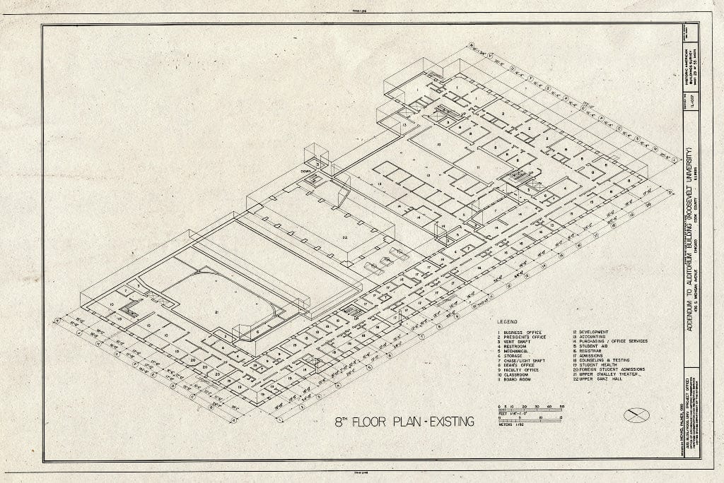 Blueprint HABS Ill,16-CHIG,39- (Sheet 29 of 53) - Auditorium Building, 430 South Michigan Avenue, Chicago, Cook County, IL