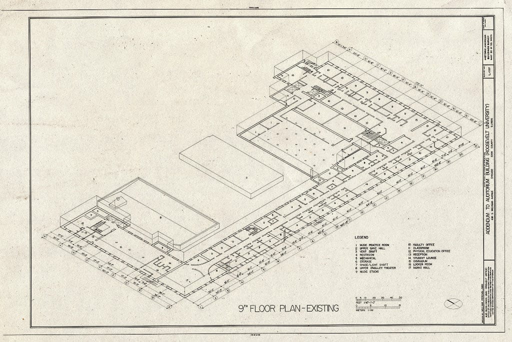 Blueprint HABS Ill,16-CHIG,39- (Sheet 30 of 53) - Auditorium Building, 430 South Michigan Avenue, Chicago, Cook County, IL