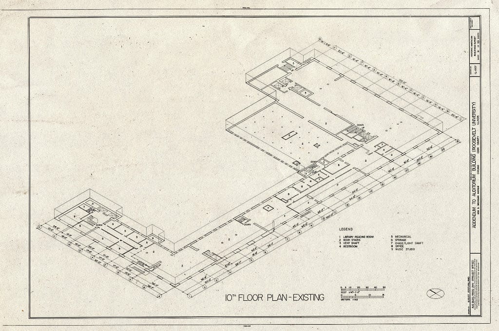 Blueprint HABS Ill,16-CHIG,39- (Sheet 31 of 53) - Auditorium Building, 430 South Michigan Avenue, Chicago, Cook County, IL