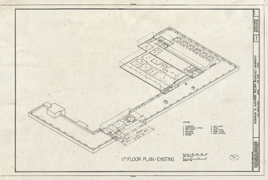Blueprint HABS Ill,16-CHIG,39- (Sheet 32 of 53) - Auditorium Building, 430 South Michigan Avenue, Chicago, Cook County, IL