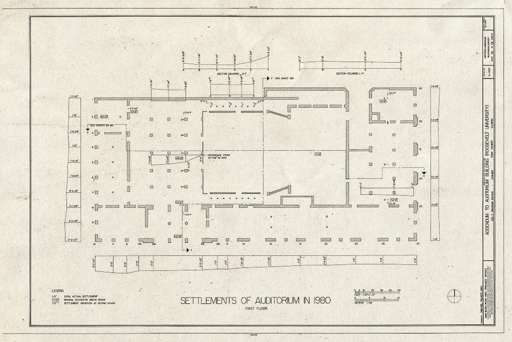 Blueprint HABS Ill,16-CHIG,39- (Sheet 36 of 53) - Auditorium Building, 430 South Michigan Avenue, Chicago, Cook County, IL