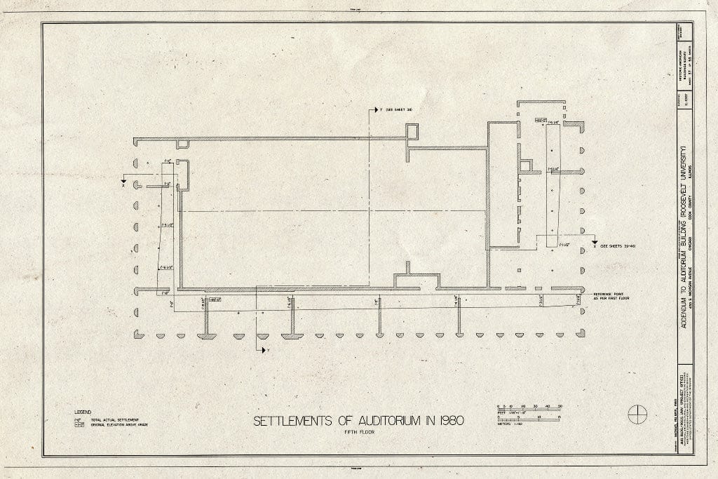 Blueprint HABS Ill,16-CHIG,39- (Sheet 37 of 53) - Auditorium Building, 430 South Michigan Avenue, Chicago, Cook County, IL