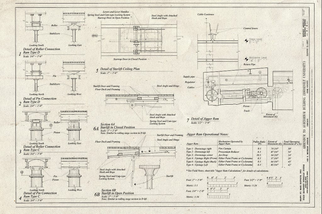 Blueprint HABS Ill,16-CHIG,39- (Sheet 8 of 9) - Auditorium Building, 430 South Michigan Avenue, Chicago, Cook County, IL