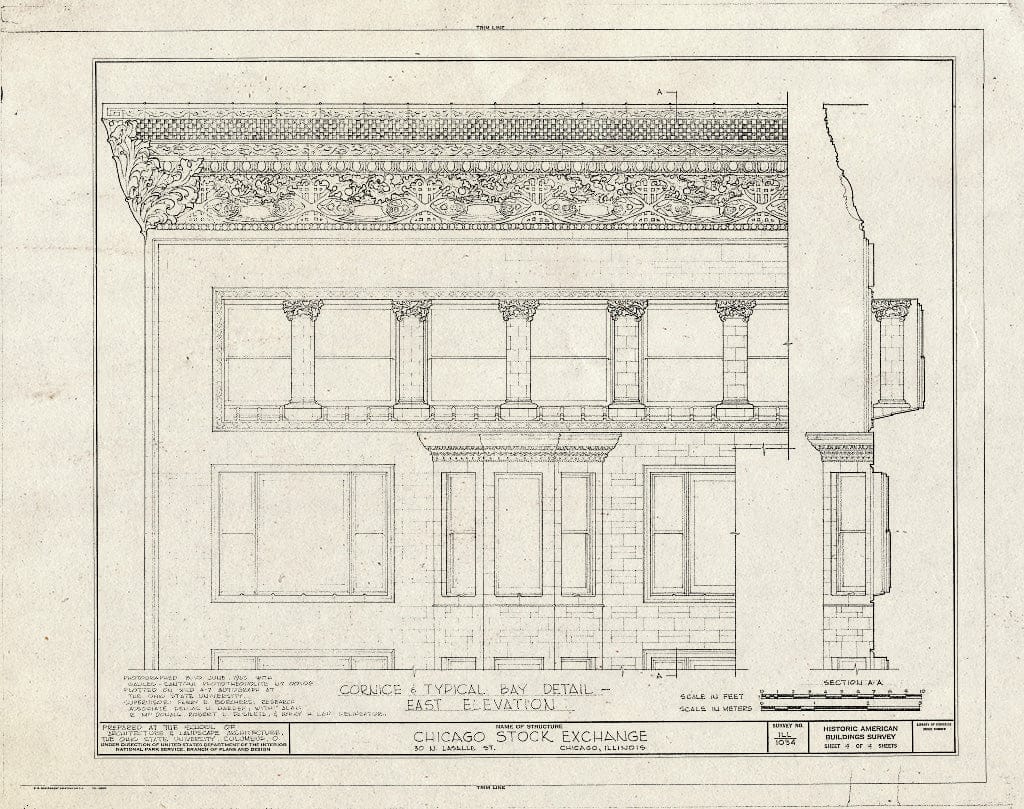 Blueprint HABS Ill,16-CHIG,36- (Sheet 4 of 4) - Chicago Stock Exchange Building, 30 North Lasalle Street, Chicago, Cook County, IL