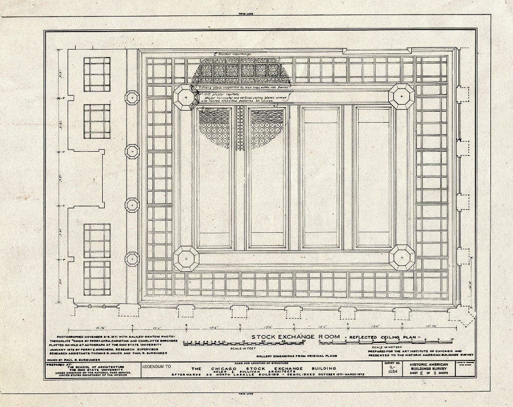 Blueprint HABS Ill,16-CHIG,36- (Sheet 2 of 5) - Chicago Stock Exchange Building, 30 North Lasalle Street, Chicago, Cook County, IL