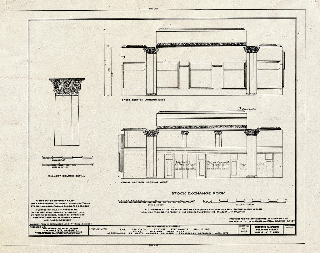 Blueprint HABS Ill,16-CHIG,36- (Sheet 4 of 5) - Chicago Stock Exchange Building, 30 North Lasalle Street, Chicago, Cook County, IL