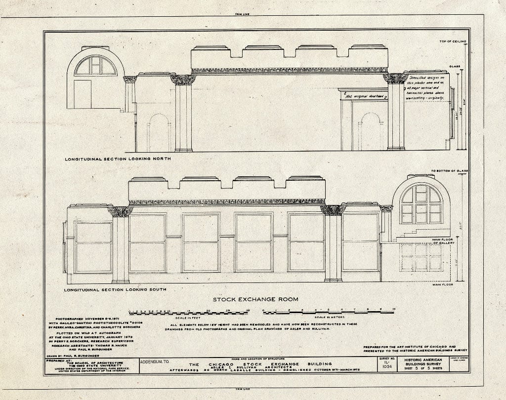 Blueprint HABS Ill,16-CHIG,36- (Sheet 5 of 5) - Chicago Stock Exchange Building, 30 North Lasalle Street, Chicago, Cook County, IL