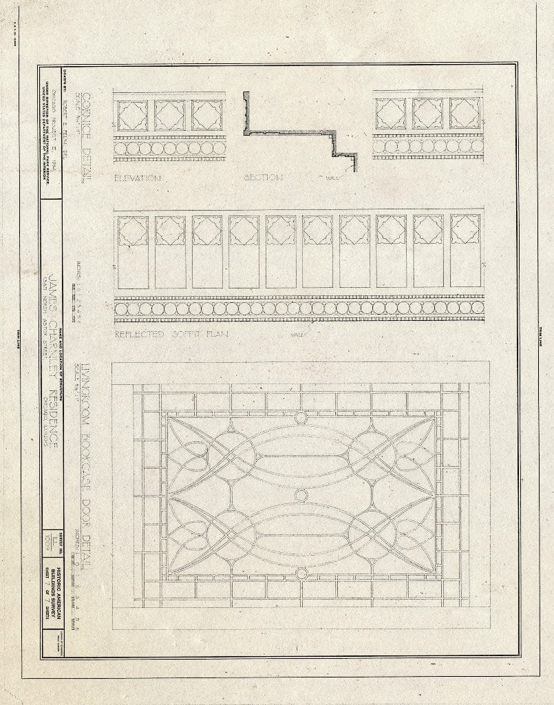 Blueprint HABS Ill,16-CHIG,12- (Sheet 7 of 7) - James Charnley House, 1365 North Astor Street, Chicago, Cook County, IL