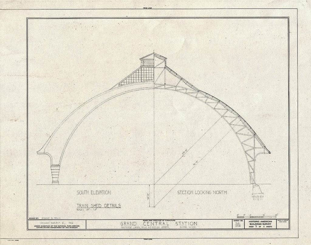 Blueprint HABS Ill,16-CHIG,18- (Sheet 3 of 4) - Grand Central Station, 201 West Harrison Street (Corner of West Harrison & South Wells), Chicago, Cook County, IL