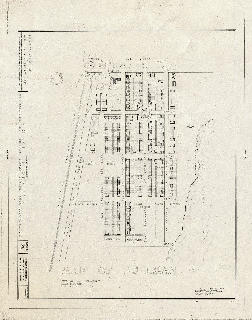 Blueprint HABS Ill,16-CHIG,20- (Sheet 2 of 5) - Hotel Florence, 11111 South Forrestville Avenue, Chicago, Cook County, IL