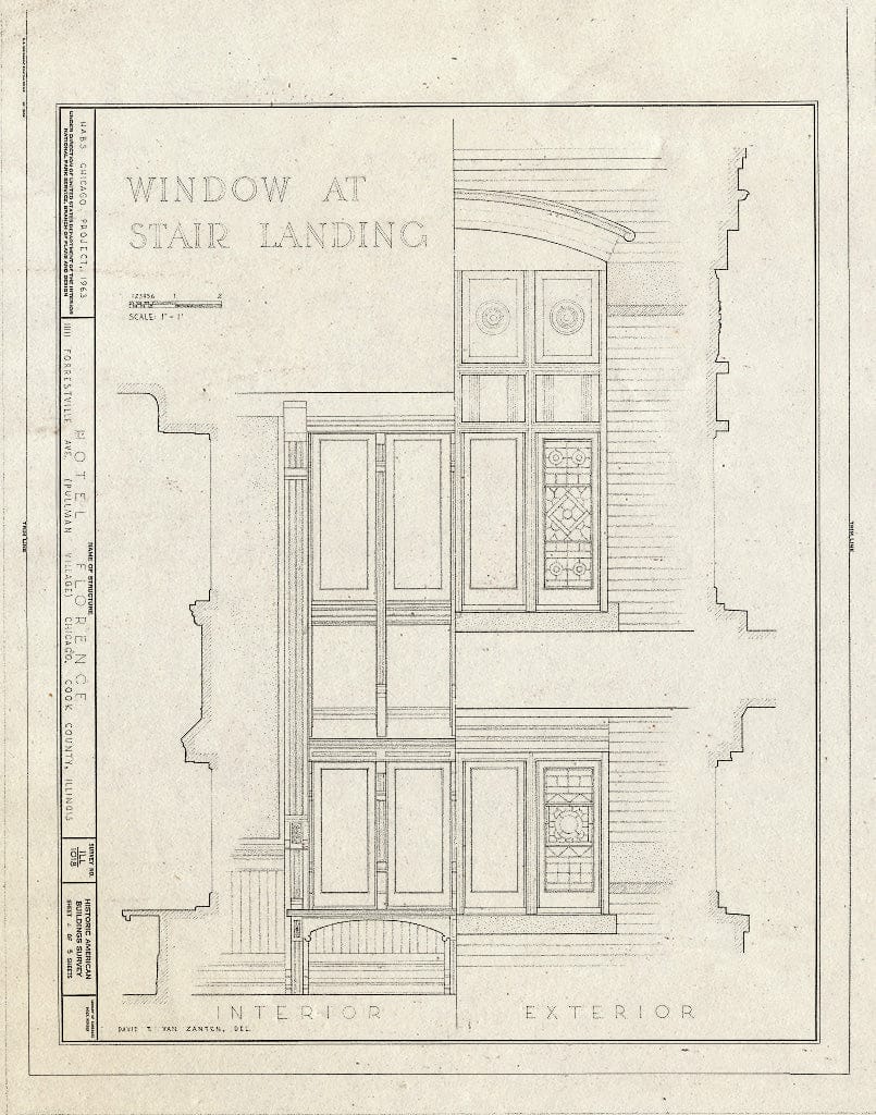 Blueprint HABS Ill,16-CHIG,20- (Sheet 4 of 5) - Hotel Florence, 11111 South Forrestville Avenue, Chicago, Cook County, IL