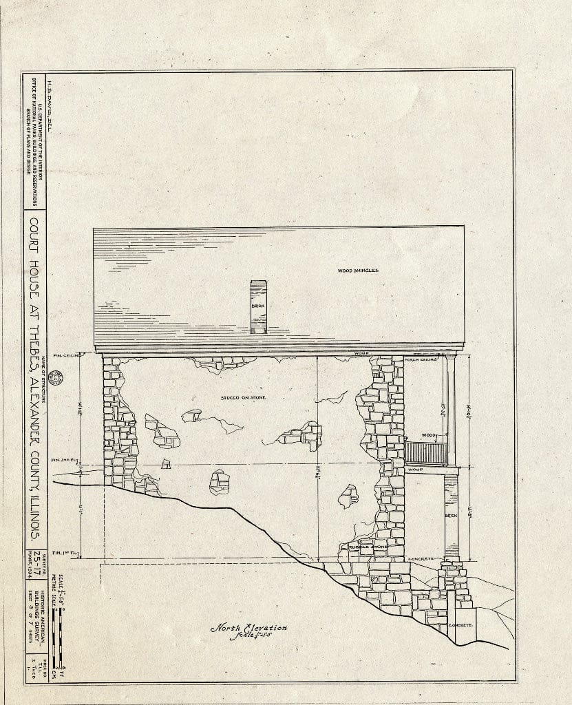 Blueprint HABS Ill,2-THEB,1- (Sheet 3 of 7) - Thebes Courthouse, Thebes, Alexander County, IL